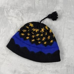 Vintage Vermont Originals Wool Handcrafted Beanie Pom Pom Winter Hat Made In USA